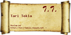 Tari Tekla névjegykártya